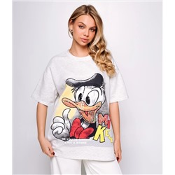 Футболка #КТ2546, серый меланж