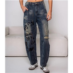 Джинсы #КТ8181 (1), синий