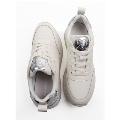 03-A9068-2 MILK Кроссовки женские (натуральная кожа)