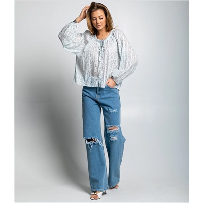 Блуза #КТ197 (1), ментоловый