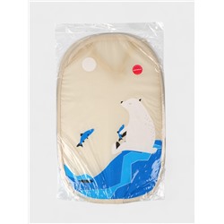 Корзина - сетка складная Доляна «Северный мишка», 32×32×52 см, бежевая