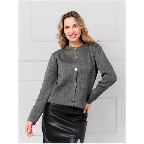 Джемпер (вязаный трикотаж) Цвет СЕРЫЙ, Размер 42-50