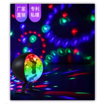 Проектор диско-шар горизонтальный вращающийся, LED/XX-52/уп 50/свечение: красный-зеленый-синий /3 Вт/степень защиты: IP22/питание: 220 V/провод: 95 см