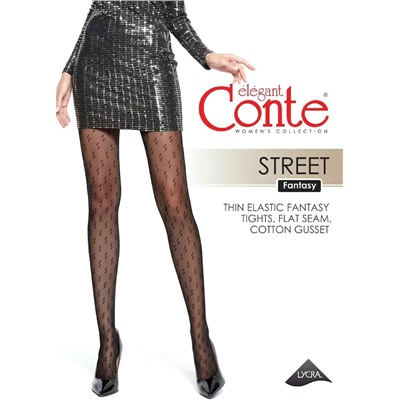 CONTE STREET Колготки женские с рисунком «точки»