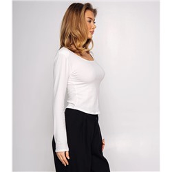Лонгслив #КТ0140, белый