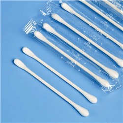 Ватные палочки в индивидуальных упаковках, 60 шт. Биоразлагаемые