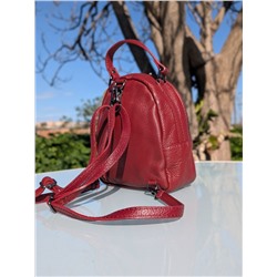 Итальянская сумка - рюкзак из натуральной кожи от AB.Z · Pelle · mochila NAPA (630) Burdeos