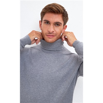 Водолазка мужская F121-01-870 серая меланж