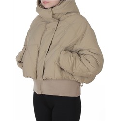 H24-033 BEIGE Куртка пуховая зимняя женская (пух)