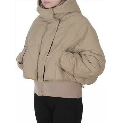 H24-033 BEIGE Куртка пуховая зимняя женская (пух)