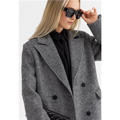 Пальто женское серый