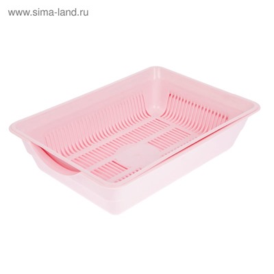 Туалет глубокий с сеткой 36×25×9 см, розовый