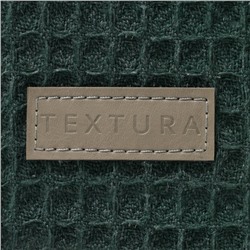 Косметичка женская на молнии TEXTURA, объёмная, большая, мягкая, зелёная