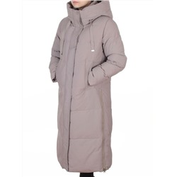 8312 GRAY/BEIGE Пальто зимнее женское (200 гр. холлофайбер)