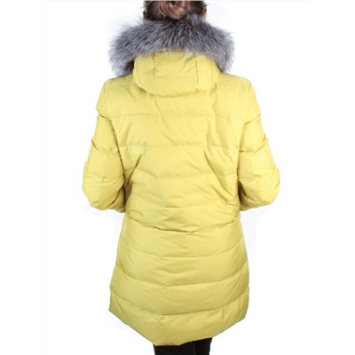 91577 YELLOW Пальто зимнее женское (200 гр. холлофайбера)