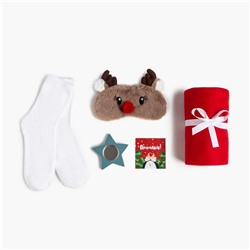 Набор подарочный новогодний «Этель. Теплых объятий», плед и аксессуары