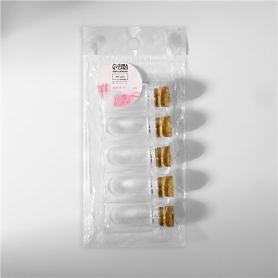 Баночки для хранения бисера, d=2×4 см, 5 шт.
