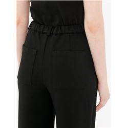 Брюки чёрные прямые трикотажные