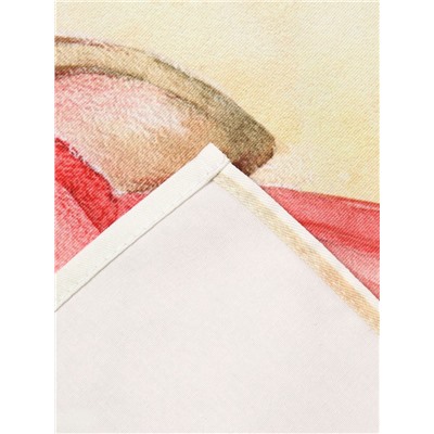 Полотенце кухонное «Этель. Зайчик с цветком», 40×73 см, 100% хлопок, саржа 190 г/м²