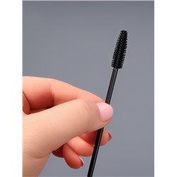 Щёточки для бровей и ресниц, силиконовые, набор - 50 шт., 10.5 см, чёрная