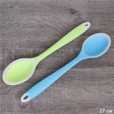 Ложка силиконовая 27 см / RFG-10 /уп 200/ 0,078/ прозрачный край