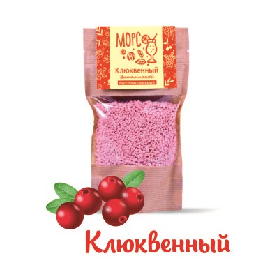Морс сухой витаминизированный "Клюквенный", дой-пак, пакет