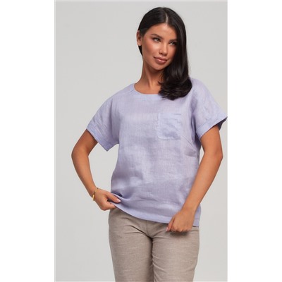 Блузка лен F212-1130 l.blue