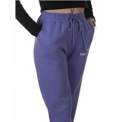2621 LILAC Штаны спортивные утепленные женские (85% хлопок, 10% полиэстер, 5% спандекс)