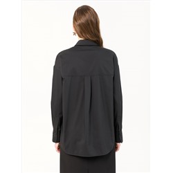 Блузка чёрная прямого силуэта