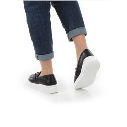 03-YD13-3D BLACK/WHITE Полуботинки женские (натуральная кожа)