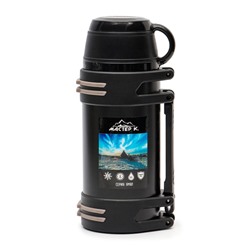 УЦЕНКА Термос, 1.6 л, Движение «Мастер К. Ямал», с двумя кружками, сохраняет тепло 18 ч, чёрный 5248