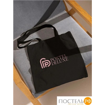 Сумка холщовая 35х38х5 см, ручки 54х2,5 см, 100% хлопок, черная