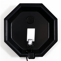 Аквариум «Восьмигранный» с крышкой, 50 л, 33×33×60/67 см, чёрный