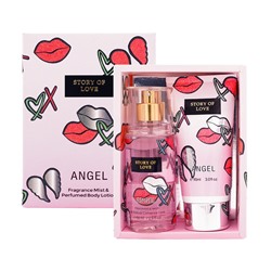Набор парфюмированный спрей + лосьон для тела ANGEL (Розовый), 88 мл. + 90 мл.