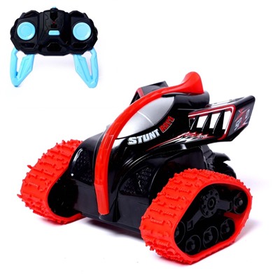 УЦЕНКА Машина-перевёртыш радиоуправляемая «Гусеничный», работает от аккумулятора, цвет красный 718