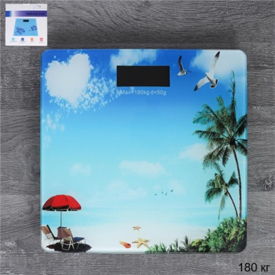 Весы напольные электронные 180 кг Пляж / M-215 /уп 10/без батареек