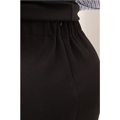 Юбка-карандаш чёрная из плотного трикотажа Адэль №1