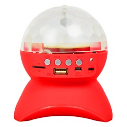 Проектор диско-шар светодиодный классический музыкальный/NA-149-7/уп 60/USB порт/слот для TF-карты/AUX разъем/Bluetooth/встроенный динамик