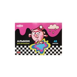 Альбом для рисования Hatber «Смешарики», А4, 48 листов, на скобе