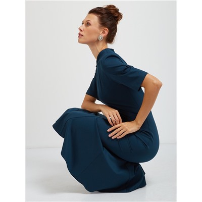 Платье воротник-капля OD-761-5 зеленый