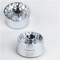 Съемник кареток 5в1 под трещотку TOOPRE TL-5in1 (FSA386, DUB16T, BB9100, Hollowtech(44mm), BBR60) анодированный алюминий/уп50/