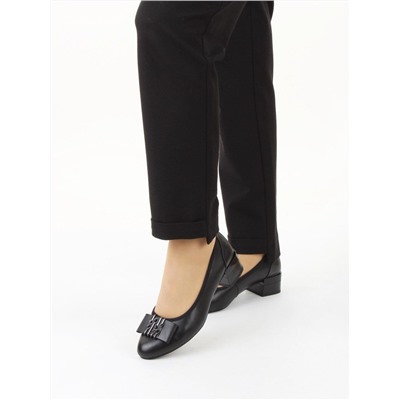 06-DLG12-1 BLACK Туфли женские (натуральная кожа)