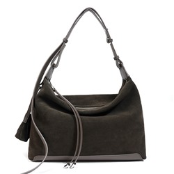 Женская сумка, замша, MIRONPAN  52080 Темно-зеленый