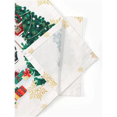 Набор салфеток сервировочных «Этель. Новогодняя ярмарка», 40×40 см - 4 шт., белые