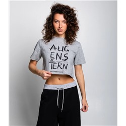 Футболка #КТ888119, серый меланж