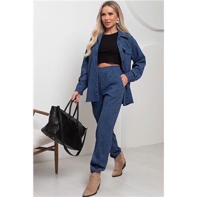 Брюки вельветовые синие Мари №1