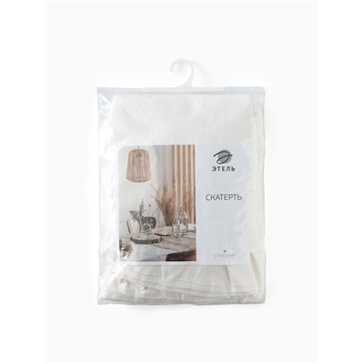 Скатерть Этель Ivory 150х116+/-3см, 100% лён, цв белый, 170 г/м2