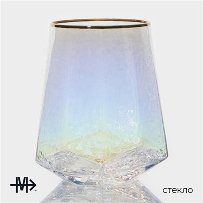 Стаканы Magistro «Дарио», 450 мл, 10×11,5 см, набор 6 шт, стекло, перламутровые