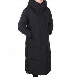 8312 BLACK Пальто зимнее женское (200 гр. холлофайбер)
