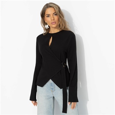 Джемпер хлопковый, Дерзкий минимализм (черный)